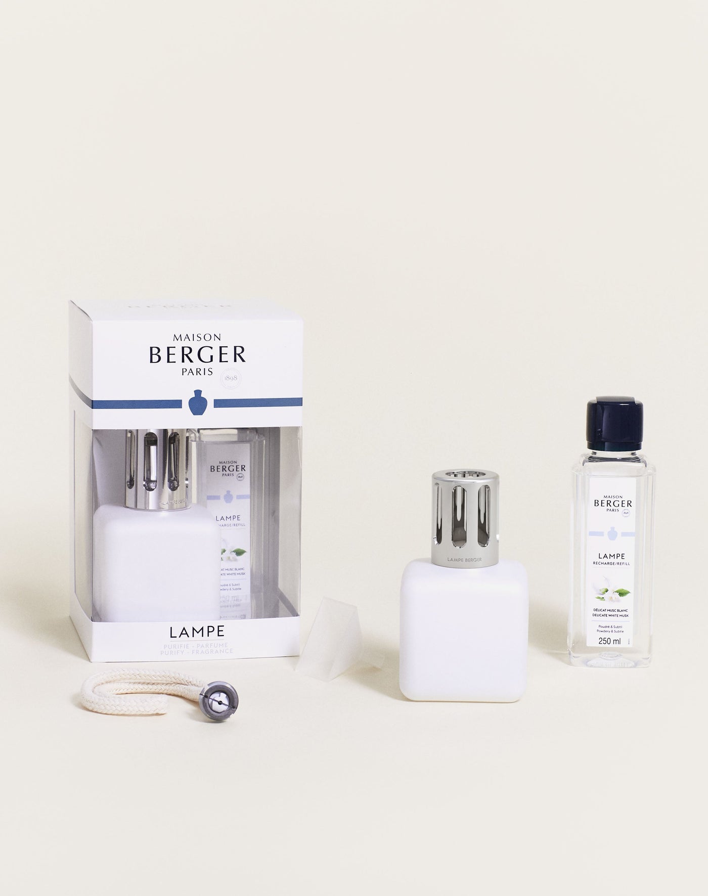 White Ice Cube Lamp Berger Gift Pack