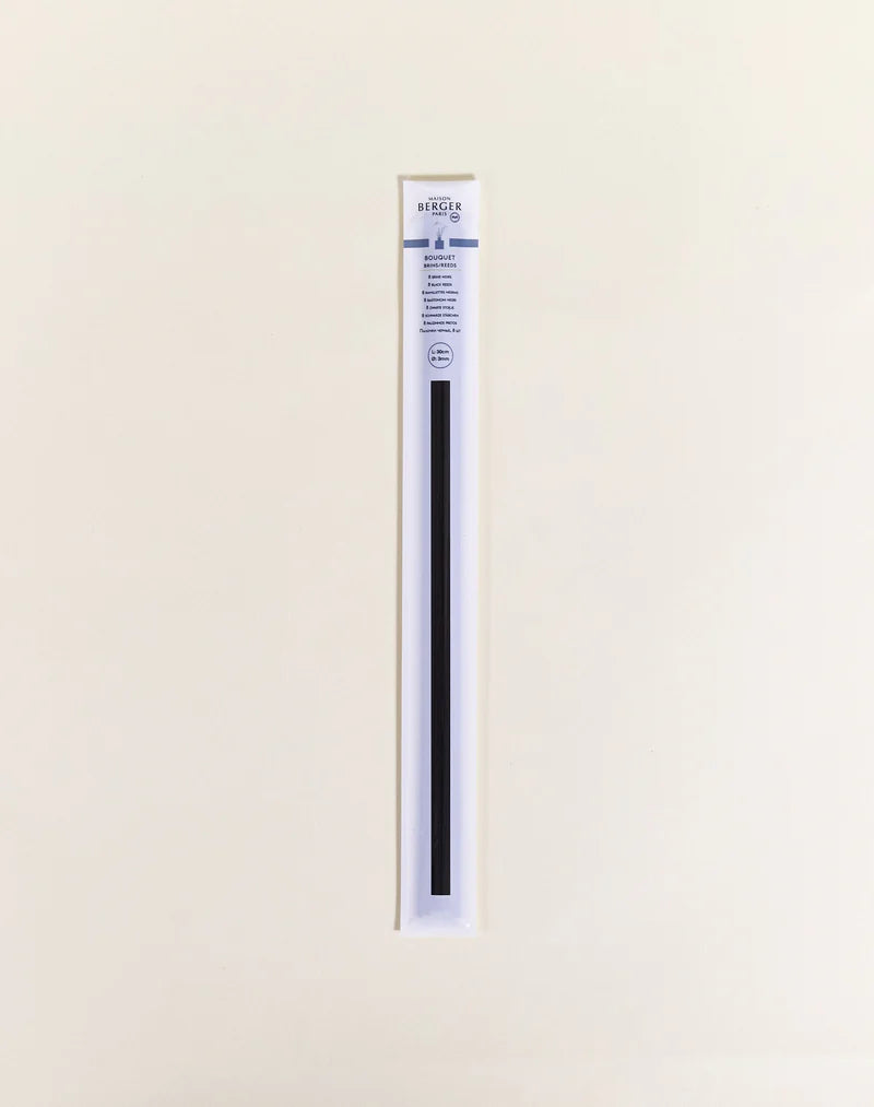 Pack of 8 synthetic black sticks 30cm